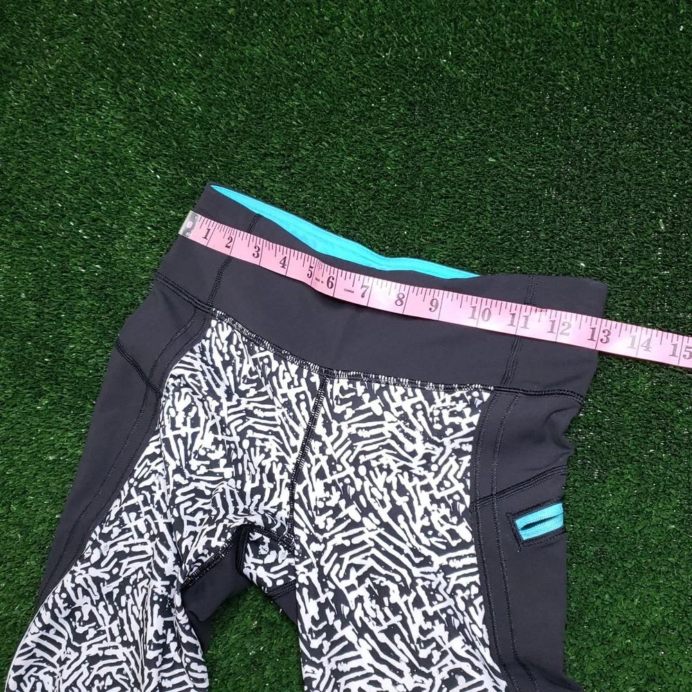 Lululemon Womens Run Top Speed Cropped Leggings Size 4 Fitness Yoga Stretchy